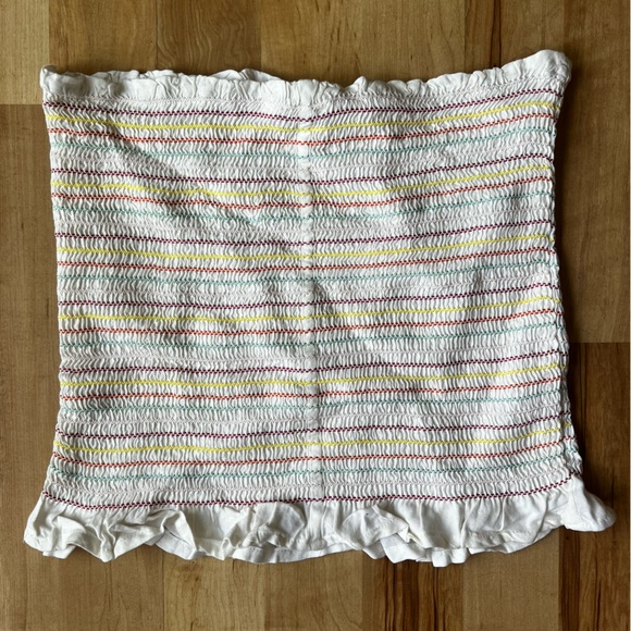 NWOT Rainbow Smocked Embroidered Tube Top - Picture 4 of 5